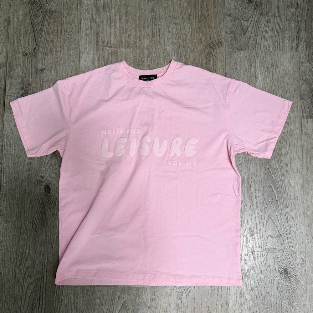 White Fox Leisure Series Oversized Tee Posy - Baby Pink